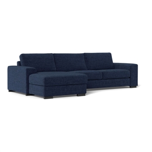Malmø sofa med chaiselong - 243 x 155 cm. - Alis Blue - Stærk Pris 